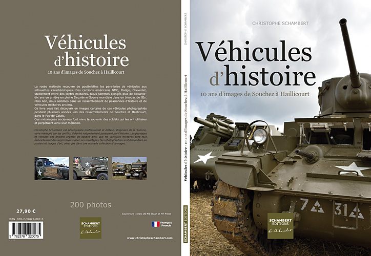 Couverture et Dos - Livre Photo Véhicules d'Histoire, 10 ans d'images de Souchez à Haillicourt - Christophe Schambert - Schambert Editions