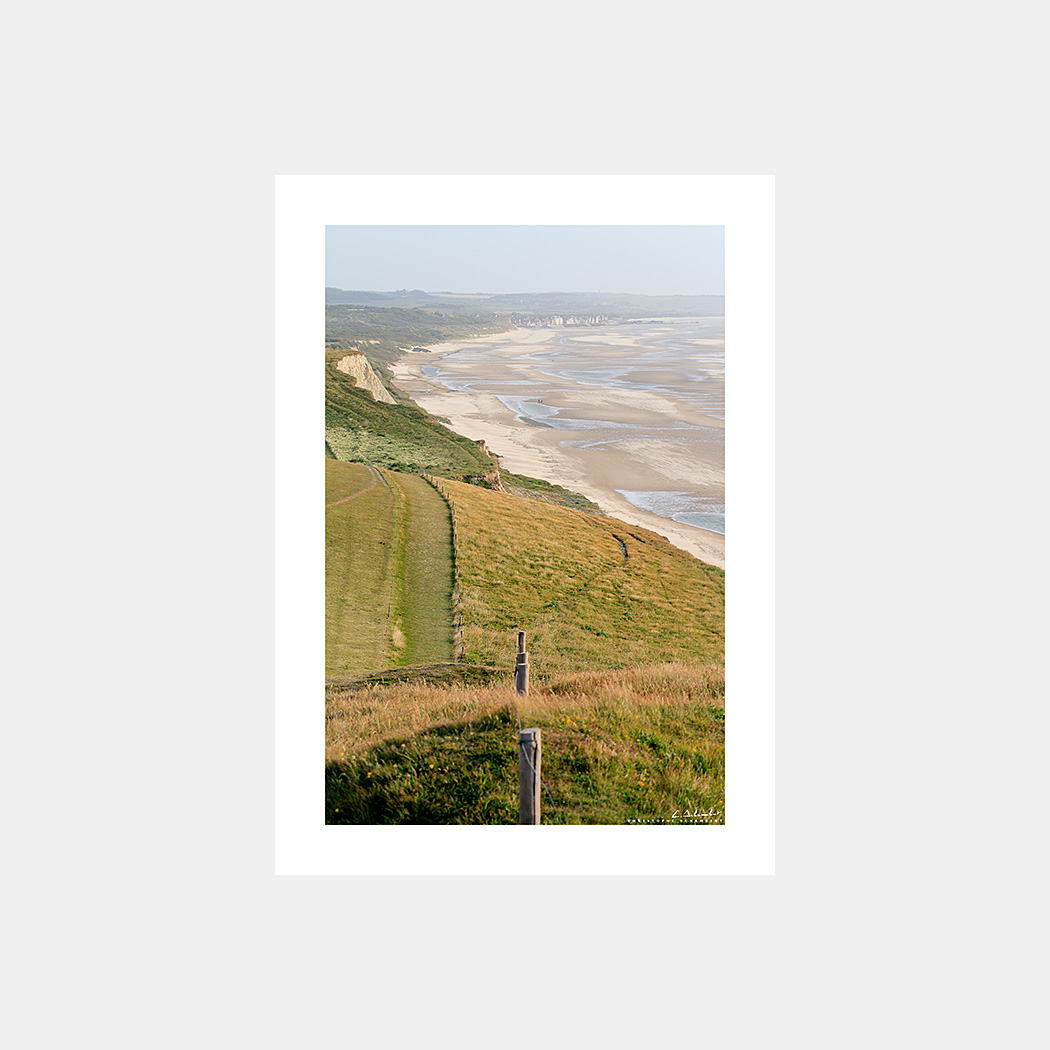 Poster Photo Wissant - Vue depuis le bord des falaises - Image de la Côte d'Opale - Hauts-de-France - Nord Pas-de-Calais - Christophe Schambert