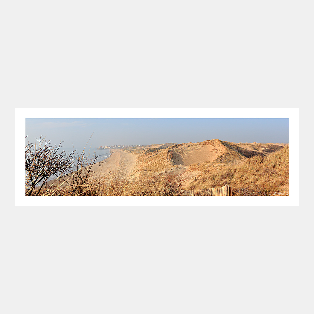 Poster Photo Ambleteuse Dunes Slack - En haut des dunes - Image de la Côte d'Opale - Hauts-de-France - Nord Pas-de-Calais - Christophe Schambert