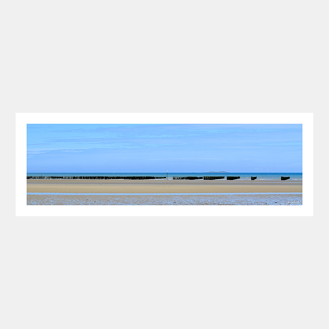 Poster Photo panoramique Utah Beach - Fort Saint-Marcouf - Image de la Côte Normande - Normandie - Christophe Schambert