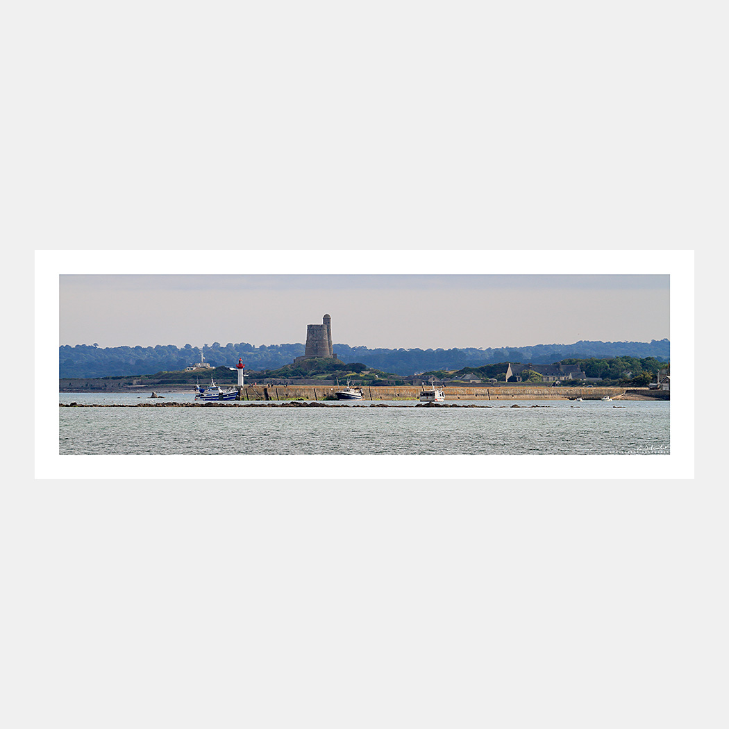 Poster Photo panoramique Saint-Vaast-la-Hougue - Vue depuis l'ile Tatihou - Image de la Côte Normande - Normandie - Christophe Schambert