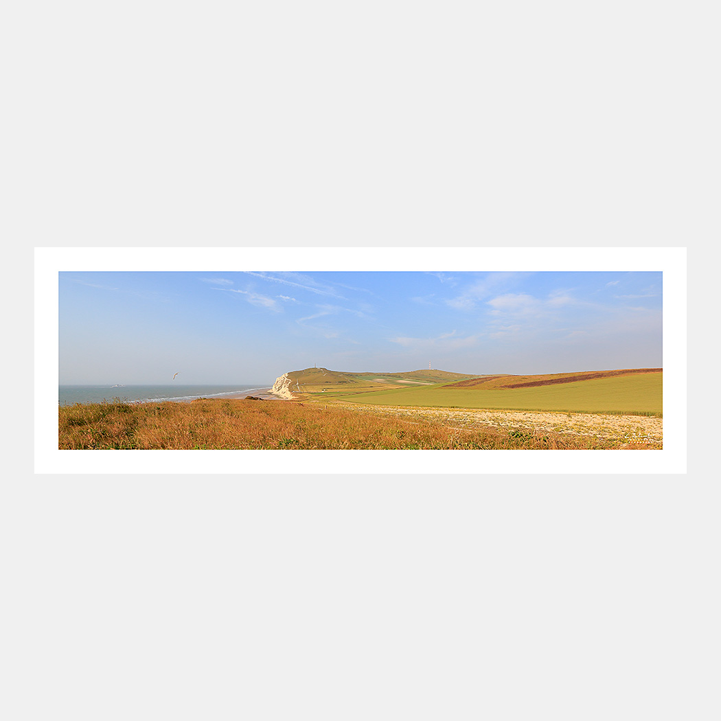 Poster Photo Panoramique Cap Blanc-Nez - Falaises et collines - Panoramique - Image de la Côte d'Opale - Hauts-de-France Nord Pas-de-Calais - Christophe Schambert