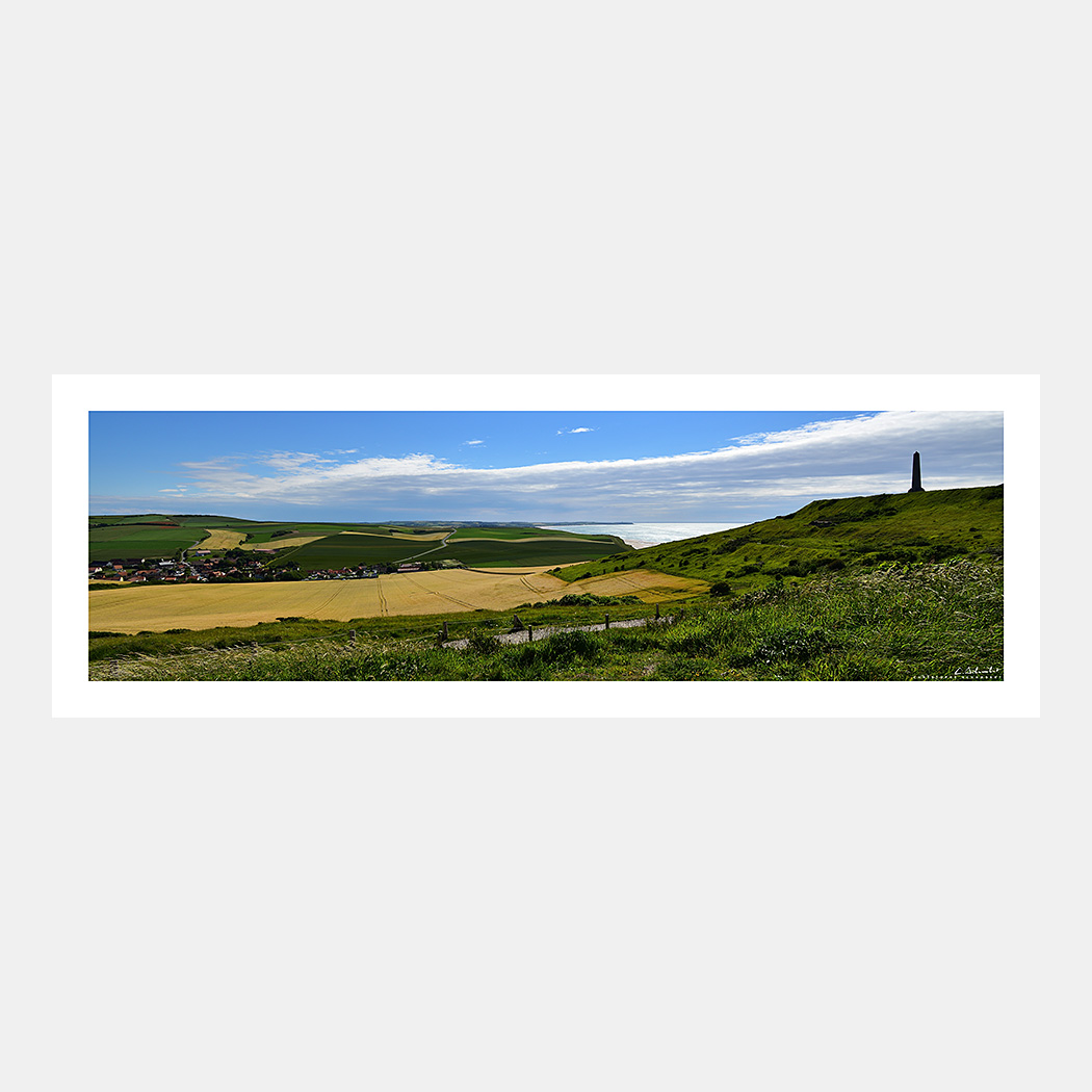 Poster Photo Cap Gris-Nez et la baie de Wissant en été - Panoramique - Image de la Côte d'Opale - Hauts-de-France Nord Pas-de-Calais - Christophe Schambert