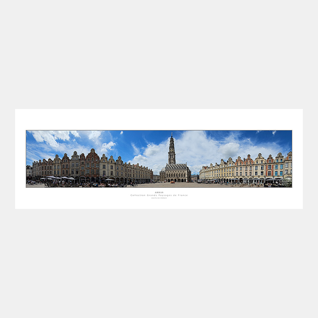 Poster Photo Arras Beffroi et Place des Héros - Image de l'Artois - Grands Paysages de France - Hauts-de-France - Christophe Schambert